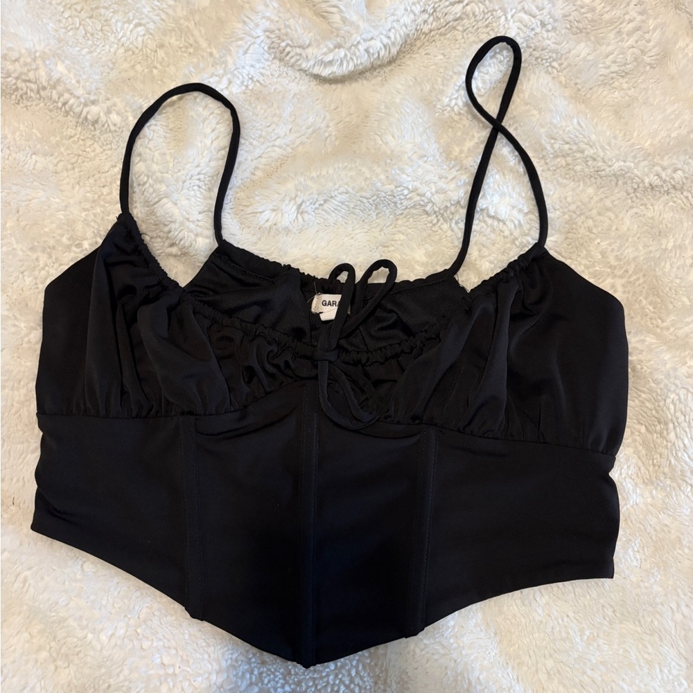 garage black tank top